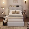 Bed Frame for Kids, Boucle Upholstered Platform Bed for Boys/Girls with 2 Flexible Drawers - 4 of 4