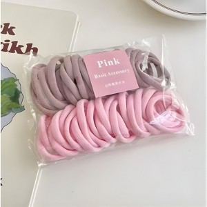 Kitcheniva 50 Pack Elastic Nylon Hair Tie Bands, Pink - 1 of 3