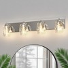 DORESshop 4-Light Nickel Vanity Light with E26 Sockets, Non-Integrated Bulbs, Modern Bathroom Wall Fixture - 3 of 4