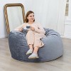 Coucheta 4FT Giant Bean Bag Chair Collection - Round Velvet Beanbags with Foam Filled, for Living Room & Gaming, Multiple Colors - 2 of 4