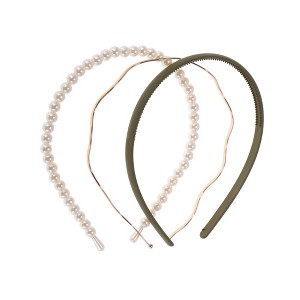 Unique Bargains Women's Solid Color Hairband 1 Set - 1 of 4