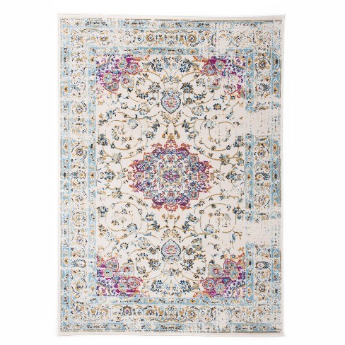 World Rug Gallery Traditional Distressed Oriental Area Rug - Pink 5' X ...