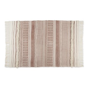 Design Imports Shabby Chic Textured Fringe - Cinnamon - 4 X 6 Ft - 1 of 4