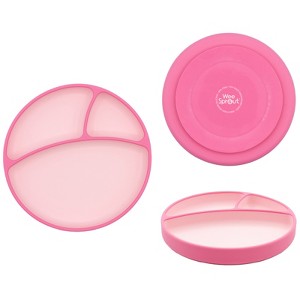 WeeSprout Silicone Suction Plate - Two-Tone Baby Plate with Suction Cup - Sectioned Divided Dish for Kids, Infants, Toddlers - 1 of 4