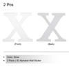 Unique Bargains 3D Acrylic Self-Adhesive Mirror Alphabet Sticker Wall Decals 2 Pcs - 3 of 3