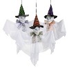 Morris Costumes 23 1/2" Hanging Light-Up Skeleton Face Ghosts with Witch Hats - Set of 3 - 2 of 2