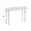 White Elegant Mirrored Entryway Console Table, Vintage Carved Wood Frame Sofa Table for Living Room, Hallway - Panipeachy - 4 of 4