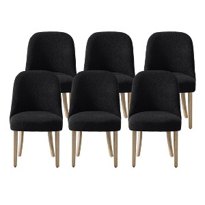 WestinTrends Genevieve Mid-Century Modern Upholstered Boucle Dining Chair (Set of 6) - 1 of 4