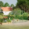 LAOTIES Large Metal Chicken Coop,Walk-in Outdoor Poultry Run With Waterproof Cover And Lockable Door,Chicken Cage - 3 of 4
