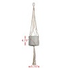 Hanging Cylinder Pot Gray Metal & Rope - Foreside Home & Garden - 4 of 4