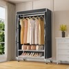 VIPEK R1C Rolling Clothes Rack with Cover Portable Freestanding Garment Rack, Black Rack with Cover - 2 of 4