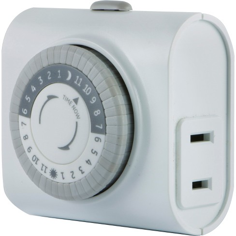 GE 24-Hour Heavy Duty Indoor Plug-In Timer, 2-Outlets, 15075