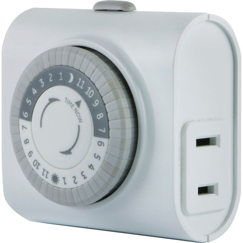 GE Indoor Mechanical Timer 24hr with 1 Outlet, 1 of 10