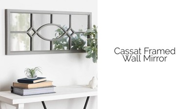 Cassat Full-Length White Windowpane Wall Accent Mirror