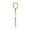 Black Bow Jewelry 14K Yellow Gold Textured & Diamond Cut Filigree Circle Pendant, 19mm - 2 of 4