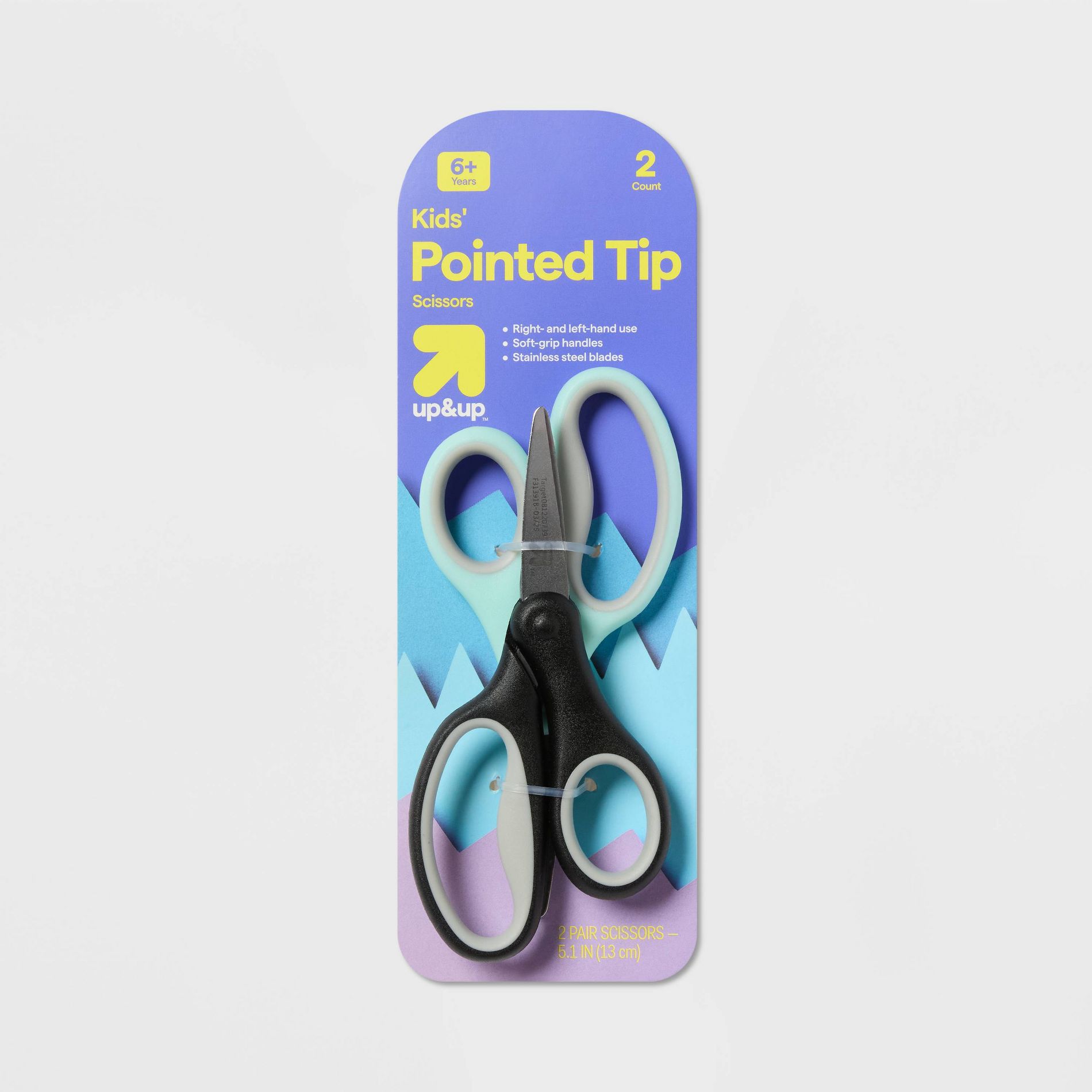 2ct Kids' Scissors Pointed Tip - up&up™