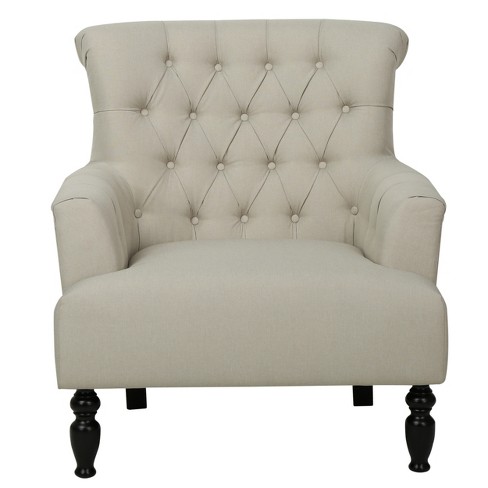 Bernstein Fabric Club Chair Beige Christopher Knight Home