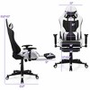 Costway Massage Gaming Chair Recliner Racing Chair w/ Massage Lumbar Support & Footrest - 3 of 4