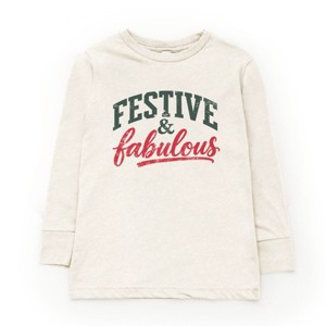 Festive & Fabulous - Youth Long Sleeve Graphic T-Shirt - XS