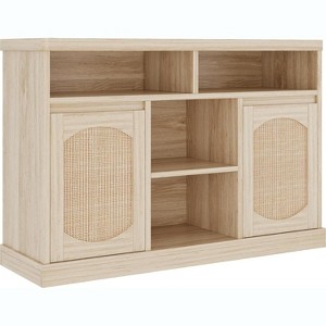 COZONY 2-Door Rattan Sideboard Buffet with Adjustable Shelves, Modern Credenza Coffee Bar Storage Cabinet - 1 of 4