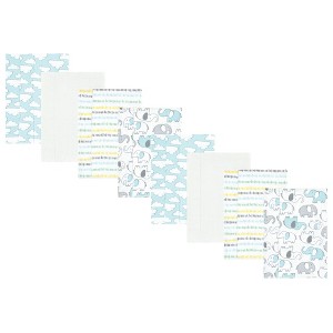 Hudson Baby Cotton Poly Flannel Burp Cloths 8-Pack, One Size - 1 of 4