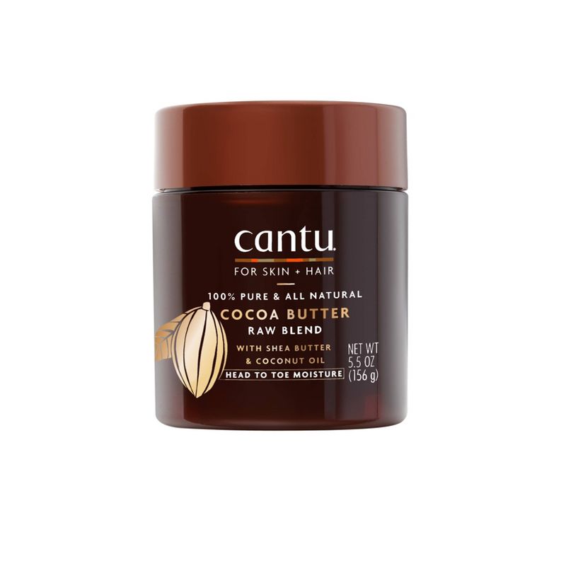 Cantu Pure Cocoa Butter Hydrating Raw Blend Cocoa &#38; Shea - 5.5oz, 1 of 6