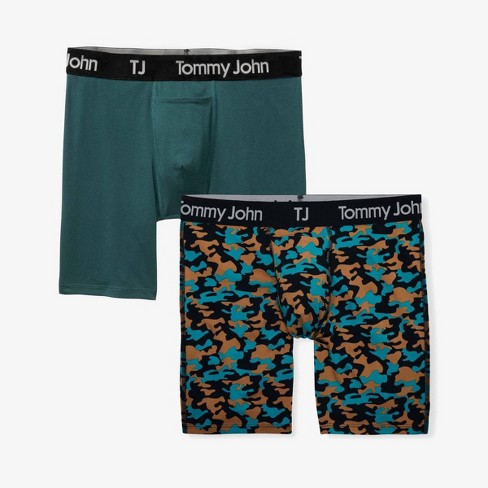 TJ | Tommy John™ Men's Camo Print 6 Boxer Briefs 2pk - Dark Green M