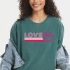 S.W.Smiley Love Retro Heart Eyes - Women's Garment Dyed Graphic T-Shirt - 2 of 4