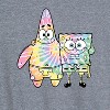 Women's - SpongeBob SquarePants - SpongeBob and Patrick Tie Dye Graphic Racerback Tank - 2 of 4