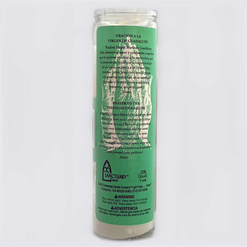 Jar Candle Virgen De Guadalupe White - Continental Candle, 4 of 6