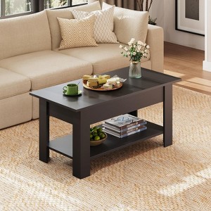 GALAXHERO 39" Lift-Top Coffee Table – Storage Coffee Table with Hidden Compartment & Open Shelf, for Living Room, Office & Reception Room - 1 of 1