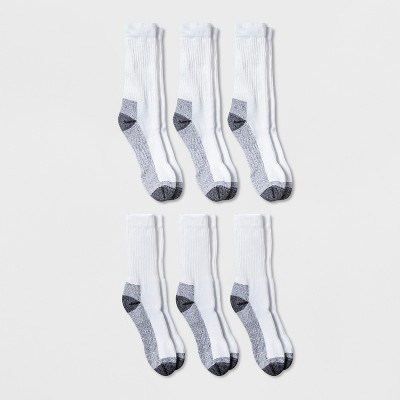 Hanes Premium Men's X-Temp Breathable No Show Socks 6pk - White 6-12