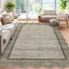 Scalloped Machine Washable Non-Slip Bordered Rug Non-Shedding Soft Low Pile Modern Accent Rugs - 2 of 4