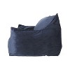 Vynxaria Fila Velveteen Oversized 2-Seater Bean Bag Chair with Armrests - 4 of 4