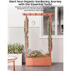 coucheta Wooden Elevated Planter Box with Trellis & Canopy - Includes Side Supports & Drainage Holes, for Outdoor Climbing Plants Vines Patio - 4 of 4