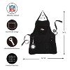 Evergreen Denver Broncos Black Grill Apron- 26 x 30 Inches Durable Cotton with Tool Pockets and Beverage Holder - 2 of 4