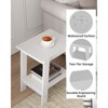 Side Table,End Table,2-Tier Storage Shelf,Entryway Table,Sofa Table for Small Space,Living Room,Bedroom,Small Minimalist Bedside Table,Easy Assembly - 4 of 4