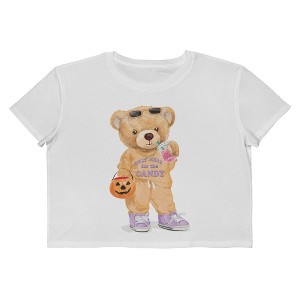 Social Collective Women Only Here Candy Short Sleeve Graphic Cotton Cropped Loose T-shirt - 1 of 4