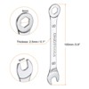 Unique Bargains CR-V 6-Point Ended Box 15 Degree Offset Open End Metric Thin Combination Wrench 2 Pcs - 2 of 4