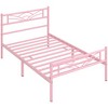 Yaheetech Metal Platform Bed Frame with Cloud-inspired Design Headboard - 2 of 4
