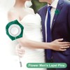 Unique Bargains Wedding Groom Boutonnieres Rose Flower Lapel Pins for Men 1 Pc - 4 of 4