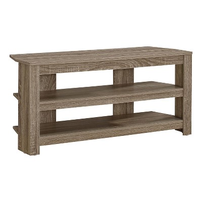 Monarch Specialties Tv Stand 42 Inch Console Media Entertainment Center Storage Shelves Living Room Bedroom Laminate Brown Contemporary Modern