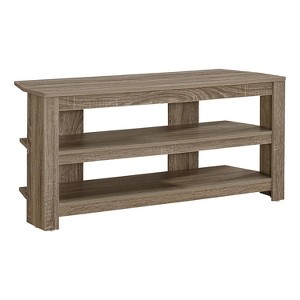 Monarch Specialties Tv Stand 42 Inch Console Media Entertainment Center Storage Shelves Living Room Bedroom Laminate Brown Contemporary Modern - 1 of 4