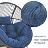 POCASSY Egg Chair Outdoor, Patio PE Wicker Rattan Egg Chair Lounge Basket Shape with Head Pillow - 4 of 4