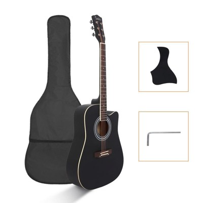 Karl Home 41 Inch Matte Cutaway Dreadnought Spruce Front Acoustic Guitar Burlywood