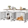 71"Large Dog Crate for 2 Dogs,Dog Cage Furniture with 3 Drawers for Storage Space,Furniture Style Indoor Dog Crate&TV Stand,for Large Medium Dogs - 3 of 4