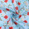 INSPIRE CHIC Women's Floral Printed Blended Cotton Small Square Neck Scarves 21.7x21.7" 1Pc - 4 of 4