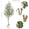 Home Office 5ft/6ft/7ft Tall Faux Olive Tree, Olive Trees Artificial w/ White Planter, Realistic Potted Silk Artificial Olive Tree w/Green Leaves - 2 of 4