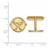 Black Bow Jewelry 14k Yellow Gold Plated Sterling Silver Buffalo Sabres NHL Cuff Links - 2 of 3