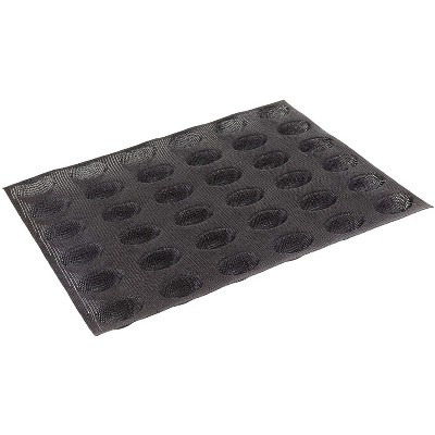 Sasa Demarle SF 2072 Flexipan Air Silform Perforated Baking Mat with 36 Quenelle Cavities, Each Cavity 1 Inch x 1-5/8 Inch x 3/4 Inch High